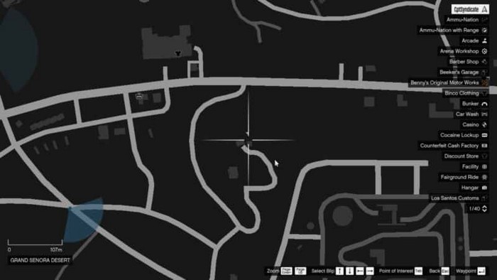 Emplacements brouilleurs 34 sur la carte gta 5 online