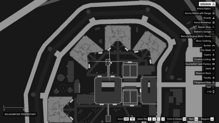 Emplacements brouilleurs 35 sur la carte gta 5 online