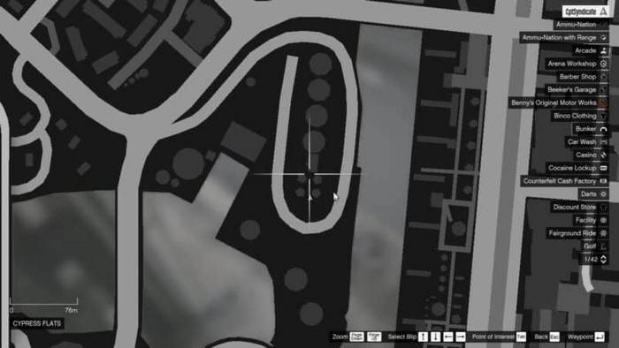 Emplacements brouilleurs 4 sur la carte gta 5 online