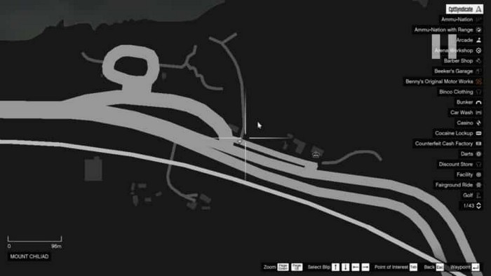 Emplacements brouilleurs 45 sur la carte gta 5 online