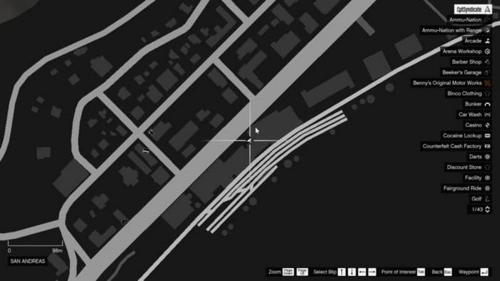 Emplacements brouilleurs 46 sur la carte gta 5 online