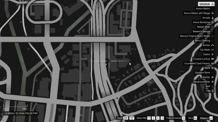 Emplacements brouilleurs 7 sur la carte gta 5 online