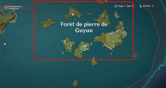 Forêt de pierres de Guyun de Genshin Impact emplacement crabes