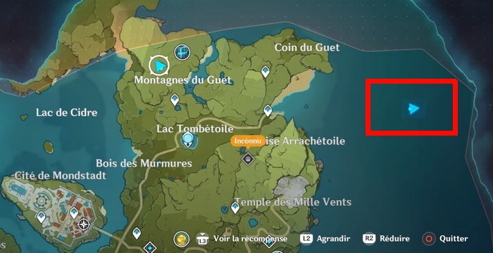 Genshin Impact emplacement crabes