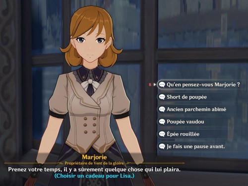 cadeau offrir à Lisa