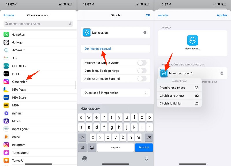 Choisissez l'application à ouvrir