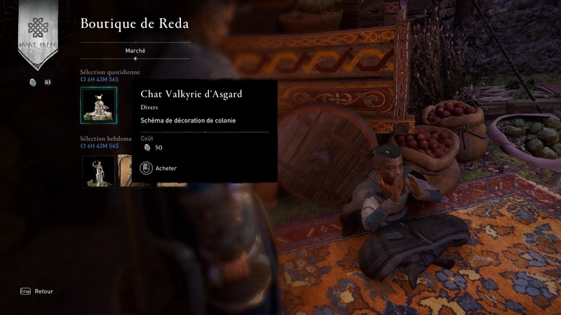 La boutique de Reda Guide AC Valhalla