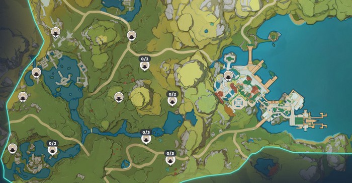 Emplacement Des Pilleurs de trésor À Genshin Impact