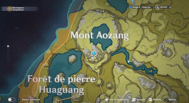 Emplacement Du Troisième oiseau à Mont Aozang