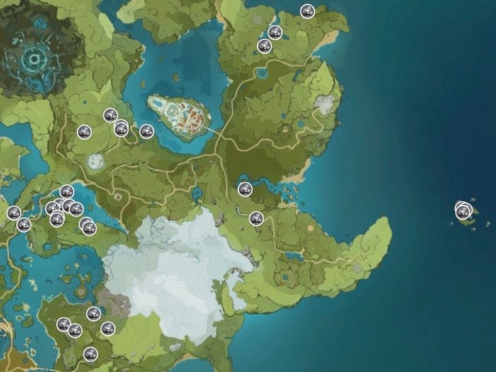 Emplacement du fer blanc à Monstadt