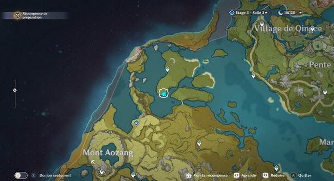 Nord du Mont Aozang genshin impact