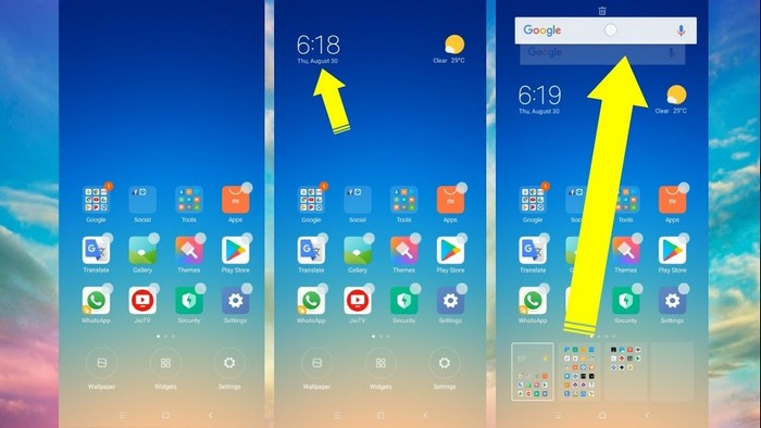 ajouter des widgets dans Redmi Note 5 Pro