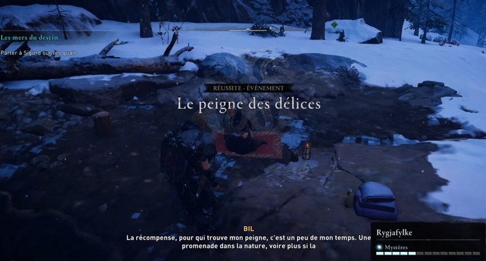 Parlez avec Bil pour achever la mission secondaire "Le peigne des délices"