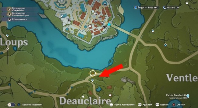 au nord de Deauclaire