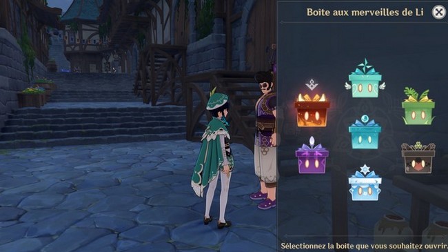 ouvrir une boîte en cliquant simplement sur celle qui vous intéresse