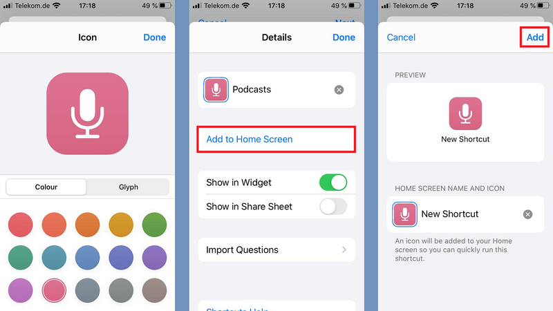 comment configurer un raccourci.