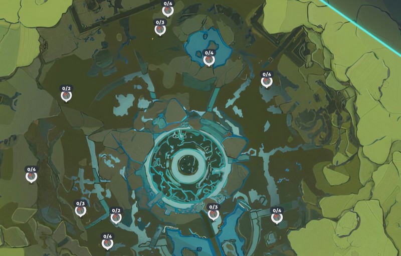 emplacements chrysanthèmes à aubes dans Genshin Impact