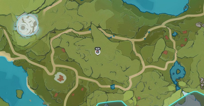 emplacements chrysanthèmes à aubes entre Deauclaire et Domaine de l'Aurore Genshin Impact