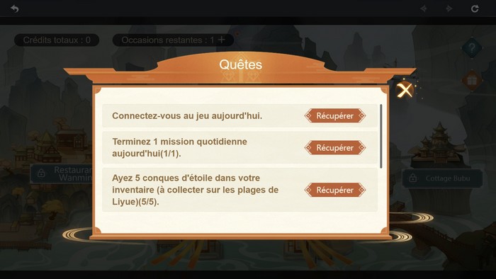 Obtenez « des occasions » en effectuant des missions