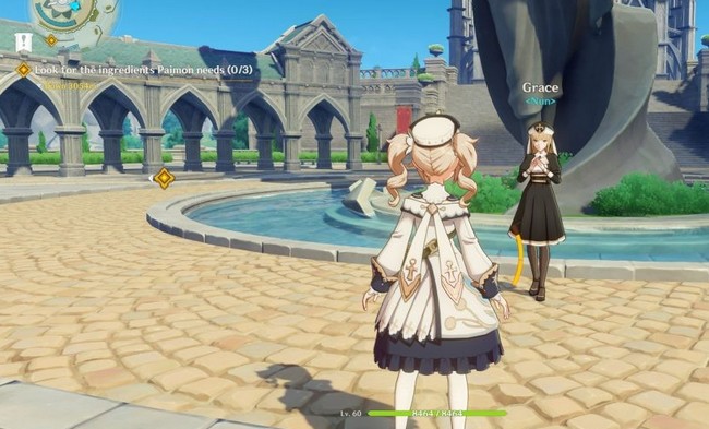 Parlez à Grace sous la statue