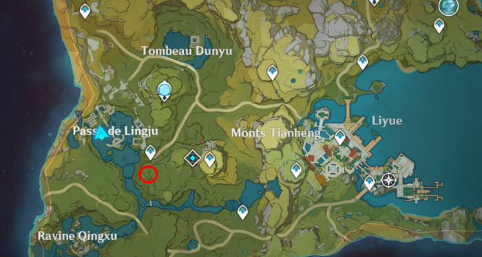 emplcaments de Forrest Hilichurl au Passe de Lingju