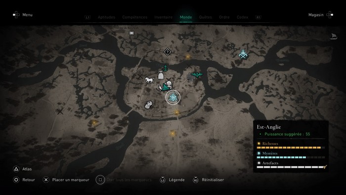 localisation Joueur d’Orlog 6 Est-Anglie