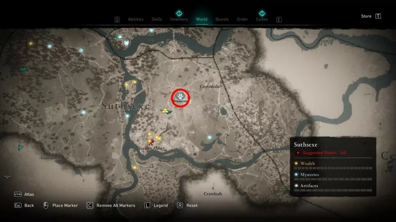 emplacement taureau légendaire Battle-Sow d’Aelfred