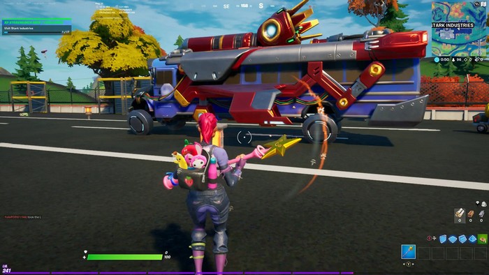 « Collecter des matériaux sur des bus et des camping-cars dans des lieux natifs de Fortnite »