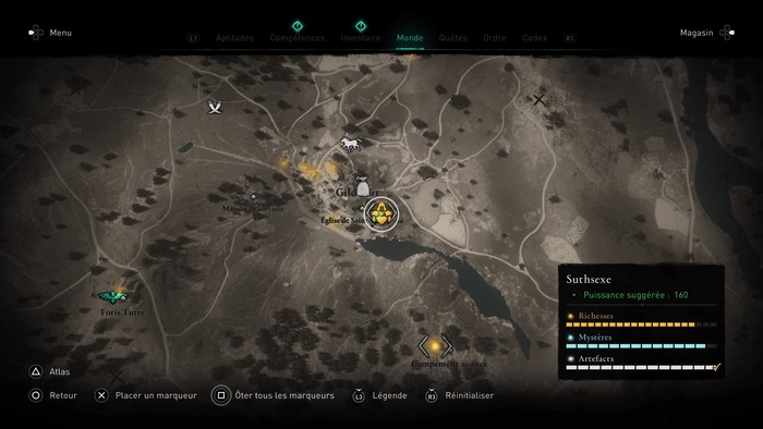 Equipements du Suthsexe - armes et armures