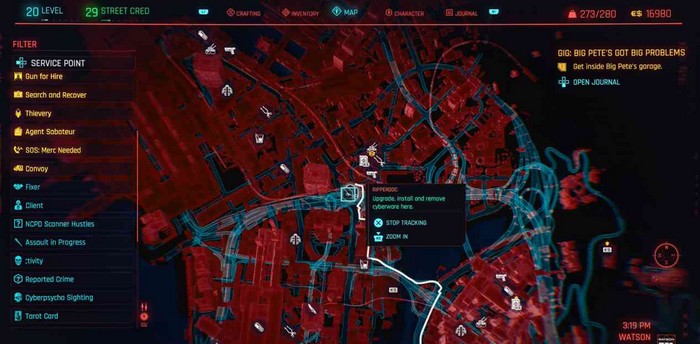 Emplacement n ° 3 de Ripperdoc