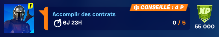 La quête légendaire de Fortnite consiste à accomplir 5 contrats