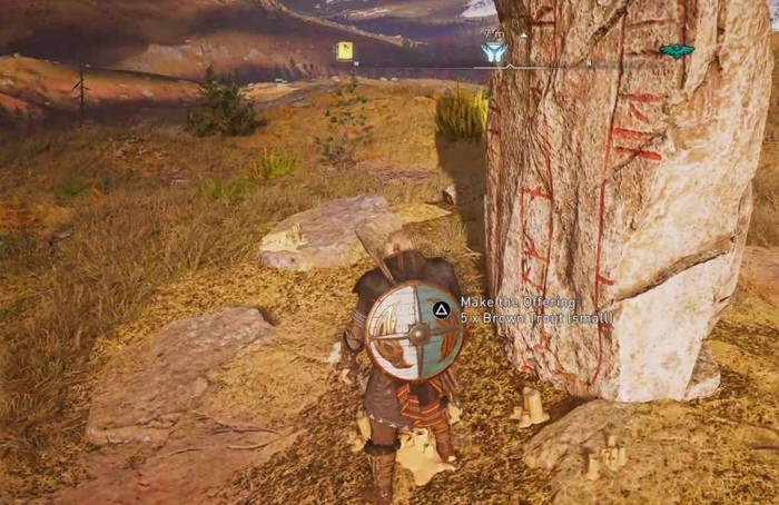 autel qui vous demandera de lui offrir 5 truites brunes