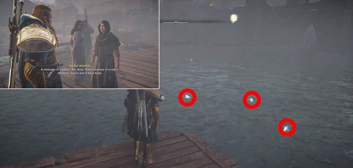 Utilisez la vision d'Odin pour trouver le poisson