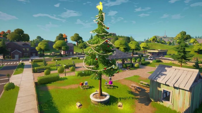 Les sapins de Noël dans Fortnite