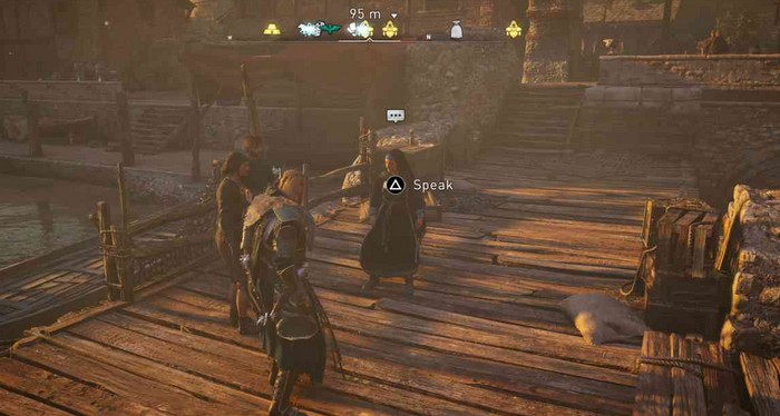 La dame vous dit que le collier qu'elle recherchait était en fait caché dans la panse de vache et que vous devrez le pêcher