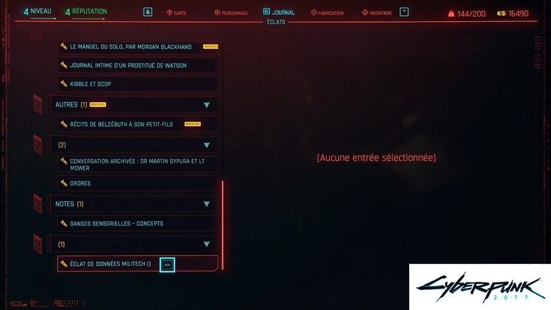 sélectionnez la puce de crédit