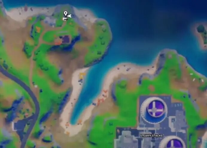 Emplacement du PNJ Fournaise à Hameau immaculé dans fortnite saison 5