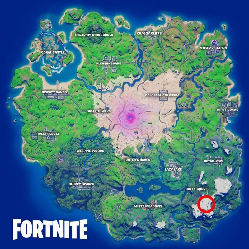 emplacement PNJ Neigionnaire fortnite saison 5