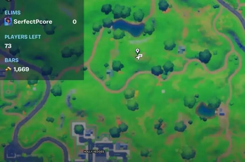 Emplacement de La Tente en Troncs dans fortnite