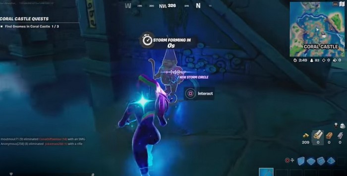 emplacement du second nain de jardin à coral castle