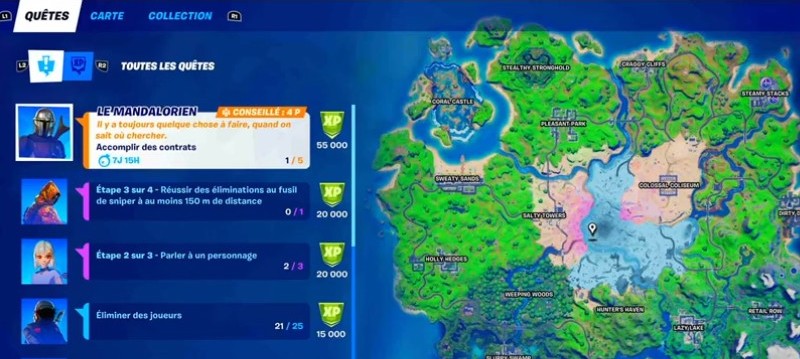 La quête légendaire est la quête de couleur dorée