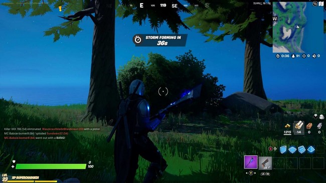 Emplacement du bunker à l'est de la carte