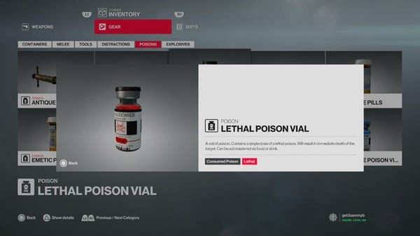 Flacon de poison Lethal ou pilules de poison Lethal