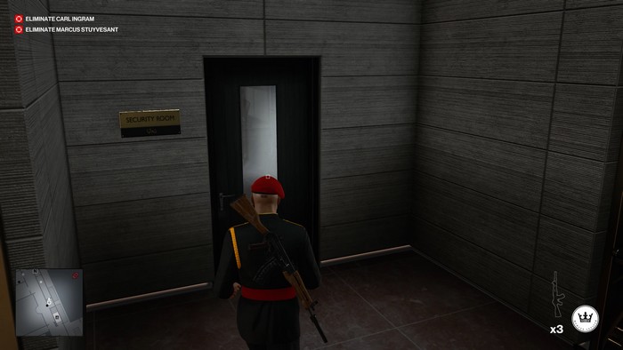 La carte d'évacuation se trouve à l'intérieur d'un coffre-fort dans la salle de sécurité au niveau 3.