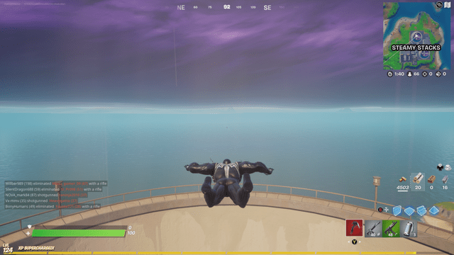 Une fois que vous avez monté le Steamy Stack, vous pouvez déployer votre planeur et partir!