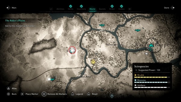 Symboles maudits Sciropscire les emplacements dans Assassin’s Creed Valhalla