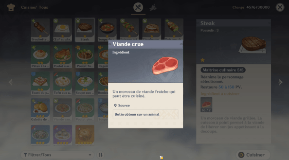 Un morceau de viande crue