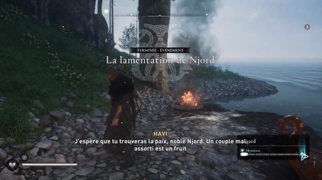 accomplir la mission « La lamentation de Njord » AC Valhalla 