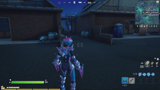 Enfin, si vous vous retournez vers les garages, vous devriez voir les derniers barils de Slurp dont vous avez besoin.