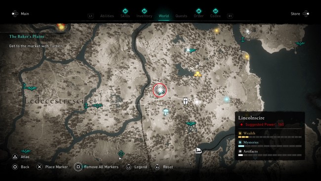 emplacements Symboles maudits Lincolnscire dans Assassin’s Creed Valhalla